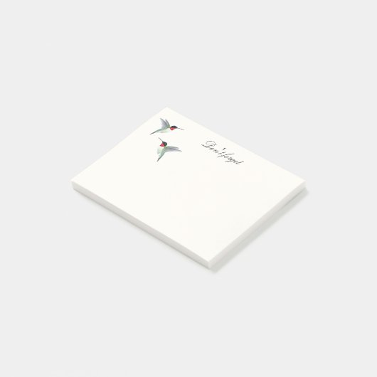 Ruby-throated Hummingbird Notes Post-it Klebezettel (angewinkelt)