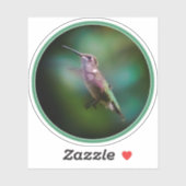 Ruby-throated Hummingbird - Original Foto Aufkleber (Blatt)