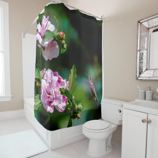 Ruby-throated Hummingbird - Original Foto Duschvorhang (Beispiel)