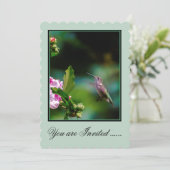 Ruby-throated Hummingbird - Original Foto Einladung (Stehend Vorderseite)