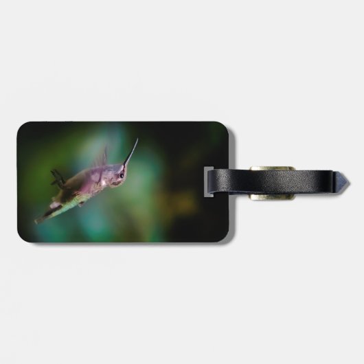 Ruby-throated Hummingbird - Original Foto Gepäckanhänger (Rückseite horizontal)