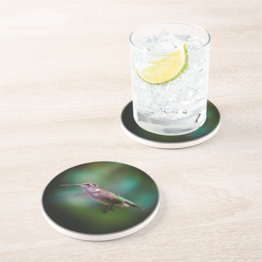 Ruby-throated Hummingbird - Original Foto Getränkeuntersetzer (Seite)
