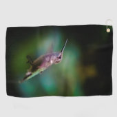 Ruby-throated Hummingbird - Original Foto Golfhandtuch (Horizontal)