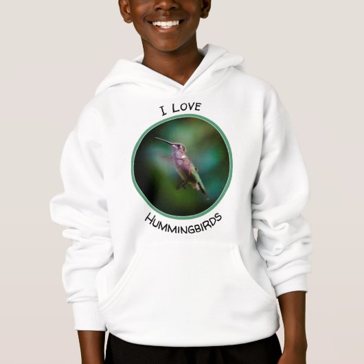 Ruby-throated Hummingbird - Original Foto Hoodie (Vorderseite)