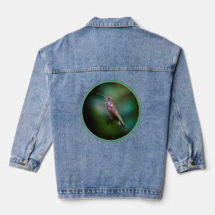 Ruby-throated Hummingbird - Original Foto Jeansjacke