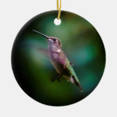 Ruby-throated Hummingbird - Original Foto Keramik Ornament (Vorne)