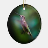 Ruby-throated Hummingbird - Original Foto Keramik Ornament (Links)