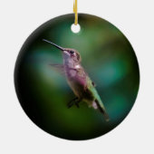 Ruby-throated Hummingbird - Original Foto Keramik Ornament (Hinten)