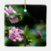 Ruby-throated Hummingbird - Original Foto Keramikornament (Rückseite)