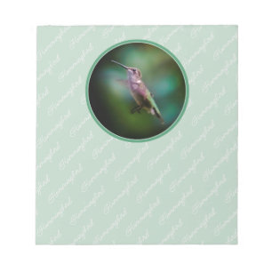 Ruby-throated Hummingbird - Original Foto Notizblock