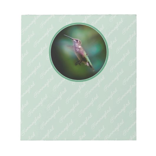 Ruby-throated Hummingbird - Original Foto Notizblock (Vorderseite)