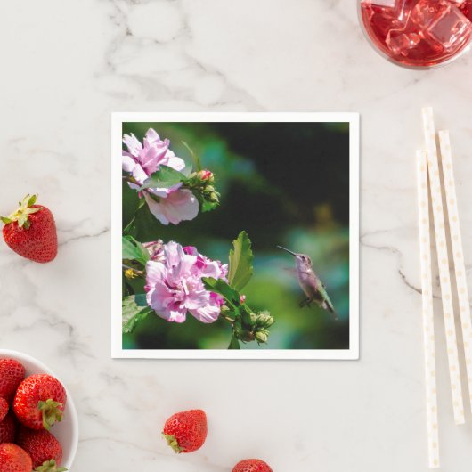 Ruby-throated Hummingbird - Original Foto Serviette (Beispiel)