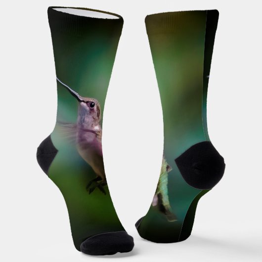 Ruby-throated Hummingbird - Original Foto Socken (Gewinkelt)