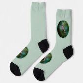 Ruby-throated Hummingbird - Original Foto Socken (Linkes Detail)
