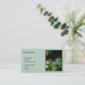 Ruby-throated Hummingbird - Original Foto Visitenkarte (Stehend Vorderseite)