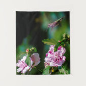 Ruby-throated Hummingbird - Original Foto Wandteppich (Vorderseite)