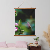 Ruby-throated Hummingbird - Original Foto Wandteppich Mit Holzrahmen (Schlafzimmer)