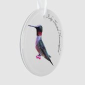 Ruby-Throated Hummingbird Ornament (Vorderseite)