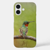 Ruby-Throated Hummingbird Painting Individuelle Na Case-Mate iPhone Hülle (Rückseite)