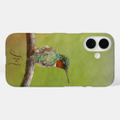 Ruby-Throated Hummingbird Painting Individuelle Na Case-Mate iPhone Hülle (Rückseite (Horizontal))