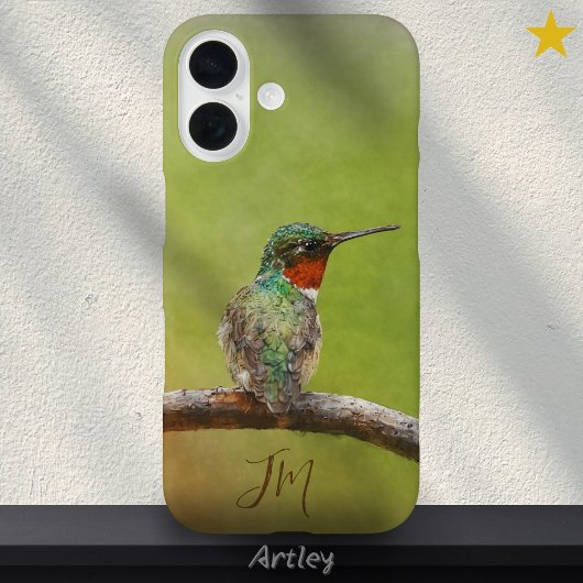 Ruby-Throated Hummingbird Painting Individuelle Na Case-Mate iPhone Hülle