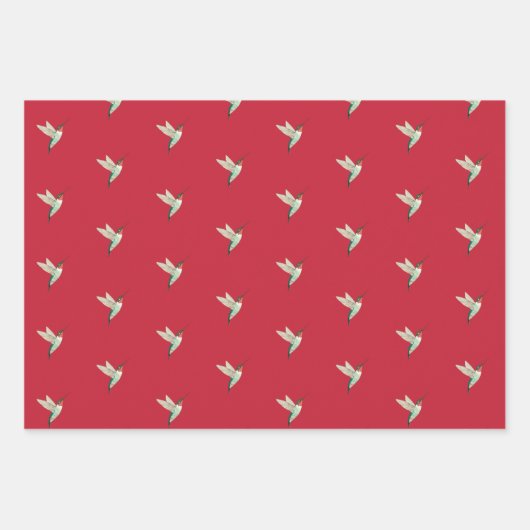 Ruby-throated Hummingbird Pattern Geschenkpapier Set (Vorderseite 3)