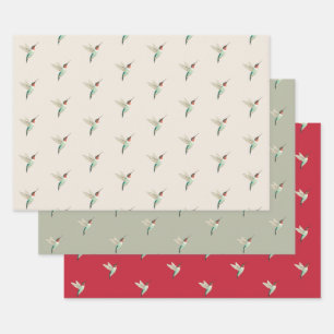 Ruby-throated Hummingbird Pattern Geschenkpapier Set