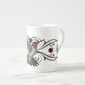 Ruby Throated Hummingbird Porzellantasse (Vorderseite Rechts)