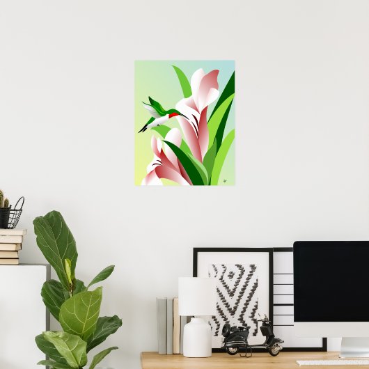 Ruby-throated Hummingbird Poster (Heimbüro)