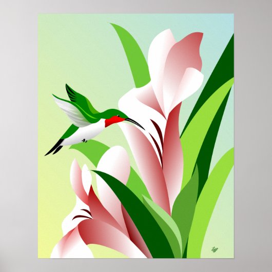 Ruby-throated Hummingbird Poster (Vorne)
