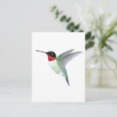Ruby-throated Hummingbird Postkarte (Stehend Vorderseite)
