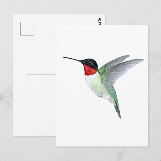 Ruby-throated Hummingbird Postkarte (Vorne/Hinten)