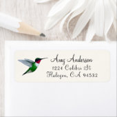 Ruby-throated Hummingbird Return Address Label (Insitu)