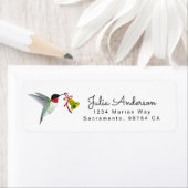 Ruby-throated Hummingbird return address label (Insitu)