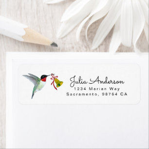 Ruby-throated Hummingbird return address label