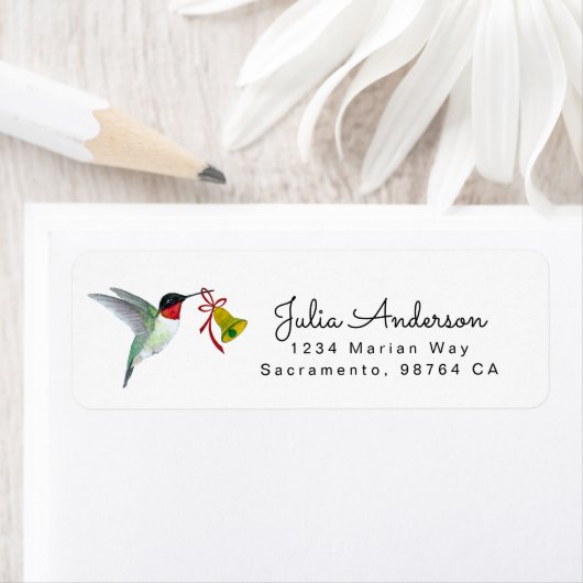 Ruby-throated Hummingbird return address label (Insitu)