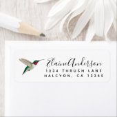 Ruby-throated Hummingbird return address label (Insitu)