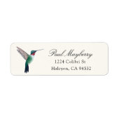 Ruby-throated Hummingbird Return Address Label (Vorne)