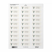 Ruby-throated Hummingbird Return Address Label (Vorne)
