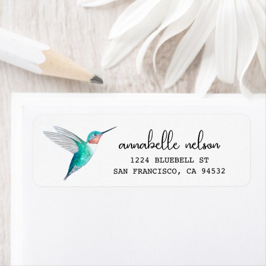 Ruby-throated Hummingbird Return Address Label (Insitu)