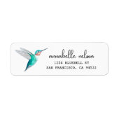 Ruby-throated Hummingbird Return Address Label (Vorne)
