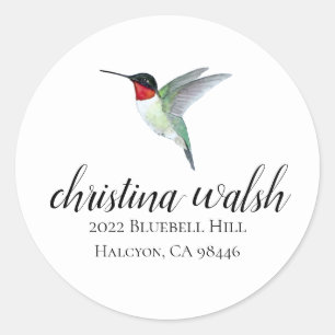 Ruby-throated Hummingbird Runder Aufkleber