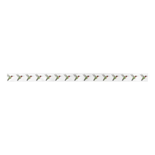 Ruby-throated Hummingbird Satin Ribbon Satinband (Vorderseite)