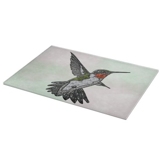 Ruby Throated Hummingbird Schneidebrett (Ecke)