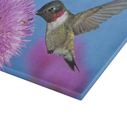 Ruby-throated Hummingbird Schneidebrett (Ecke)