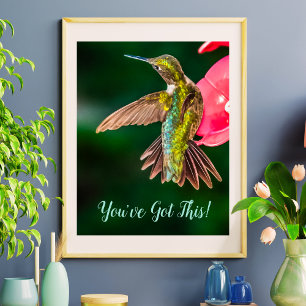 Ruby Throated Hummingbird Sie haben dieses Zitat G Poster
