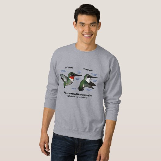 Ruby-throated Hummingbird Statistics Sweatshirt (Vorne ganz)
