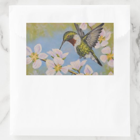 Ruby-Throated Hummingbird - Stickers (Tasche)