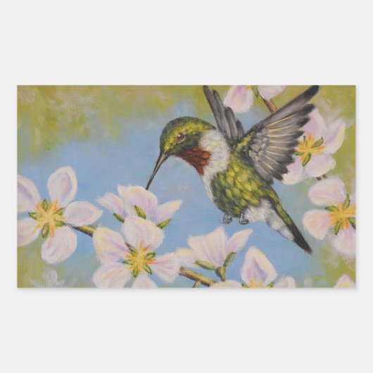 Ruby-Throated Hummingbird - Stickers (Vorderseite)