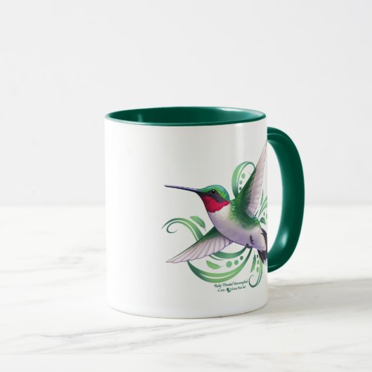 Ruby Throated Hummingbird Tasse (VorderseiteRechts)